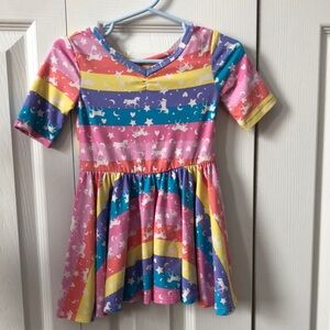 Colorful Striped Kids Dress